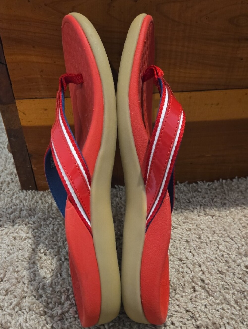 Vionic Kelby Flip Flops Womens Sz 9 Red Orthopedic Comfort Support Flip Flop - Picture 6 of 9